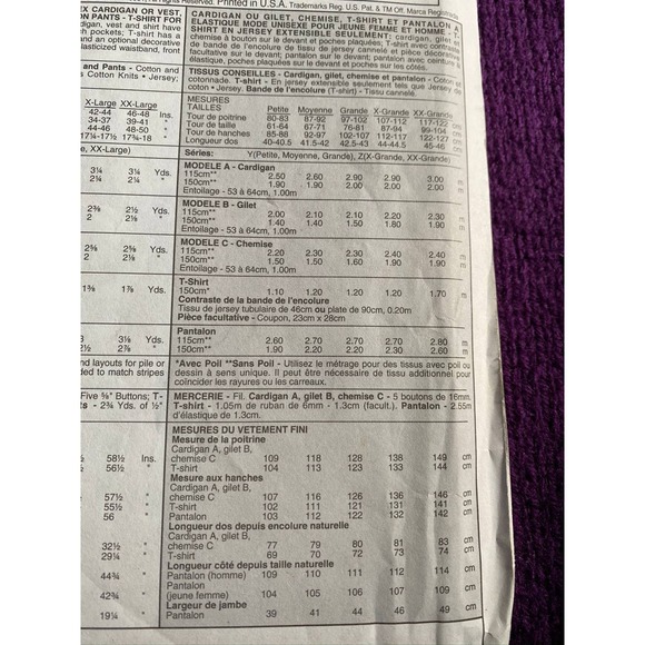 McCalls sewing pattern 9652 unisex scrubs pants top shorts size s m l - Picture 5 of 5